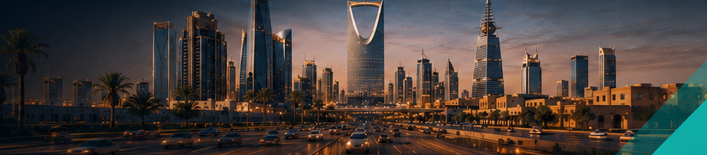 Riyadh skyline at dusk