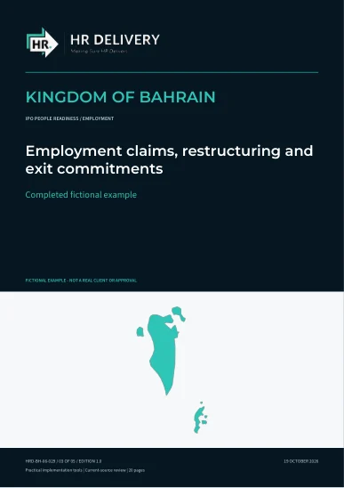 Bahrain document cover