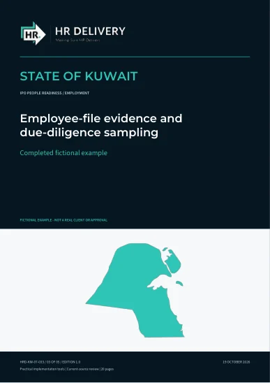 Kuwait document cover