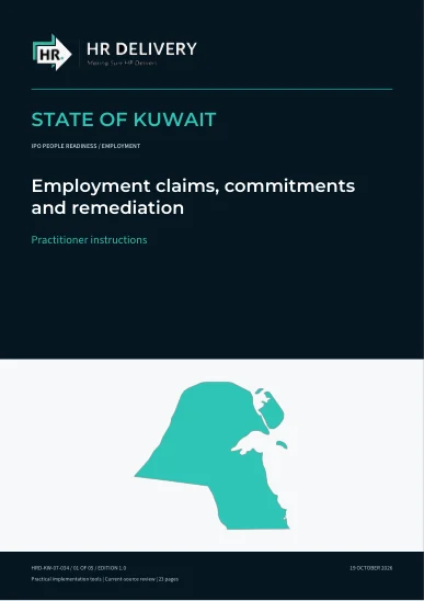 Kuwait document cover
